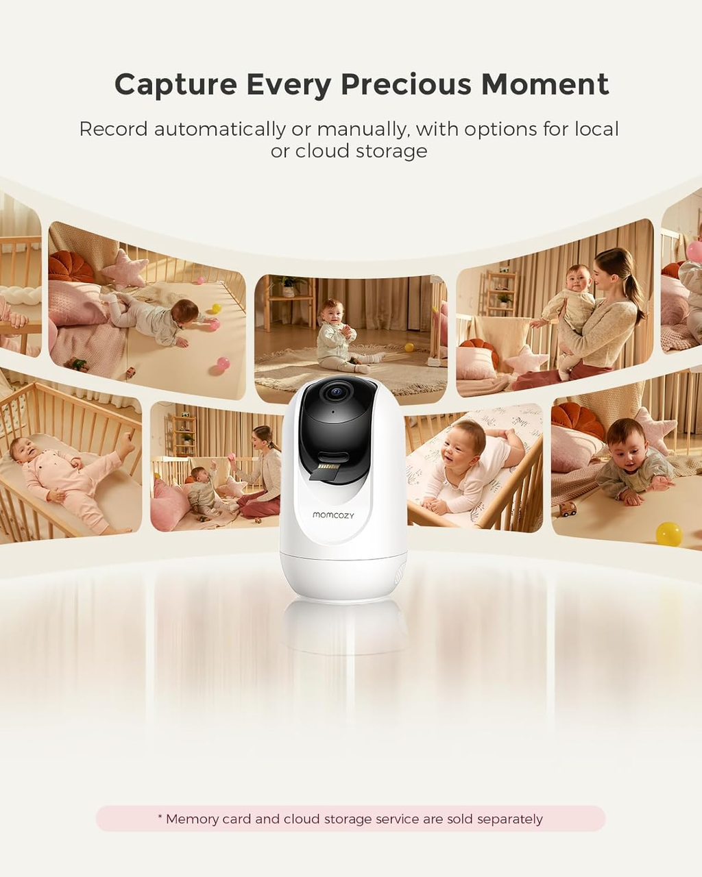 5" 1080P Smart Baby Monitor with Camera, Cry Detection, Night Vision & Two-Way Audio