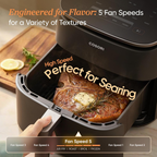 6 Qt 9-in-1 Air Fryer with Ceramic Coating, Precise Heating & Multiple Cooking Functions
