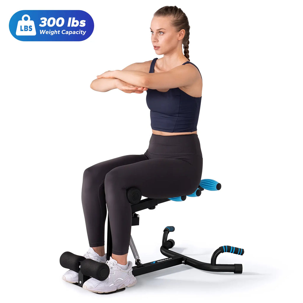 Summervibes Multi-Functional Sissy Squat Machine - 300lbs Capacity Adjustable Home Gym Equipment for Legs, Glutes & Abs
