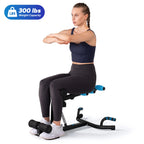 Summervibes Multi-Functional Sissy Squat Machine - 300lbs Capacity Adjustable Home Gym Equipment for Legs, Glutes & Abs