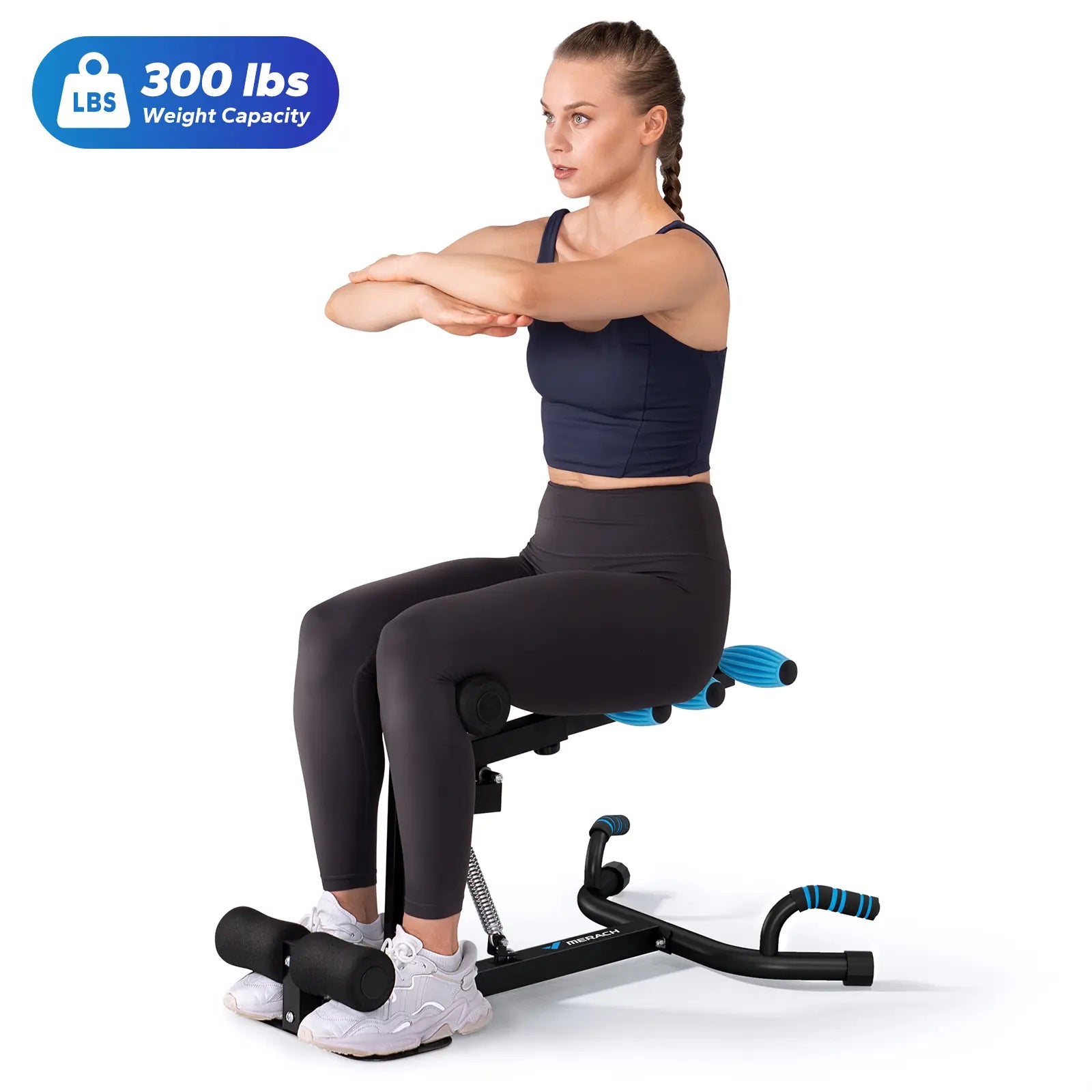 Summervibes Multi-Functional Sissy Squat Machine - 300lbs Capacity Adjustable Home Gym Equipment for Legs, Glutes & Abs