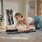 Foldable Pilates Reformer & Ab Exercise Board with Resistance Bands