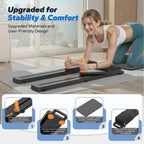 Foldable Pilates Reformer & Ab Exercise Board with Resistance Bands