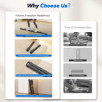 Foldable Pilates Reformer & Ab Exercise Board with Resistance Bands