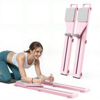 Foldable Pilates Reformer & Ab Exercise Board, Multi-Functional Core Trainer with Resistance Bands for Home Gym